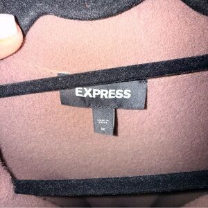 Express Chocolate Brown Midi length cozy sweathercoat